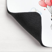 Cute Dachshund Valentine Heart Balloon Dog Lover Mousepad (Ecke)