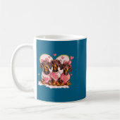 Cute Dachshund Valentines Heart Dog Lover Men Wome Kaffeetasse (Links)