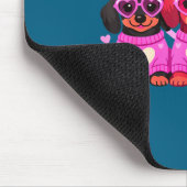 Cute Dachshund Valentines Heart Dog Lover Men Wome Mousepad (Ecke)