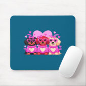 Cute Dachshund Valentines Heart Dog Lover Men Wome Mousepad (Mit Mouse)