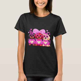 Cute Dachshund Valentines Heart Dog Lover Men Wome T-Shirt