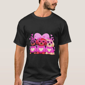 Cute Dachshund Valentines Heart Dog Lover Men Wome T-Shirt