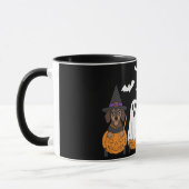 Cute Dachshunds Halloween Party Tasse (Links)