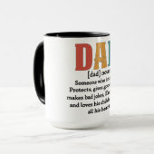 Cute Dad Definition Tasse (Vorderseite Links)