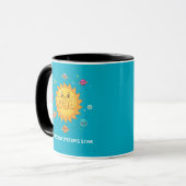Cute Dad Solar System Star Space Cartoon Tasse (Vorderseite Links)