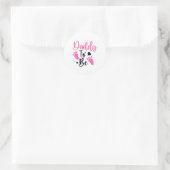 Cute Daddy-to-be word art  Runder Aufkleber (Tasche)