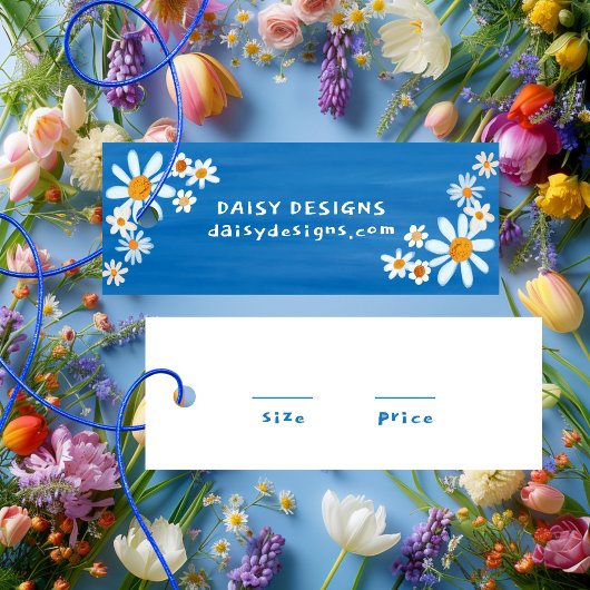 Cute Daisies Clothin Hangtag Price Tag Custom Card