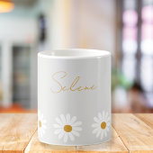 Cute daisy ceramic mug, Daisy cappuccino cup  Kaffeetasse