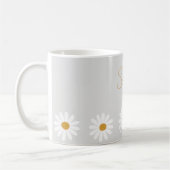 Cute daisy ceramic mug, Daisy cappuccino cup  Kaffeetasse (Links)