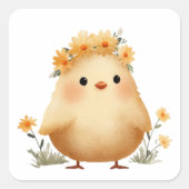 Cute Daisy Chick Sticker (Vorderseite)