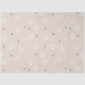 Cute Daisy Floral Blossoms & Greenery Seidenpapier (Vorderseite)