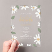 Cute Daisy Flower Bridal Shower Acryleinladungen (Insitu (Handheld))