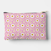 Cute Daisy Flower Pattern On A Pink Zubehörtasche (Rückseite)