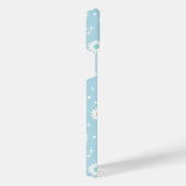 Cute Daisy Pattern– Pastel Blue Floral Aesthetic iPhone Hülle (Rechte Seite)