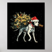 Cute Dalmatian Dog In A Christmas Tree For Men Wom Poster (Vorne)