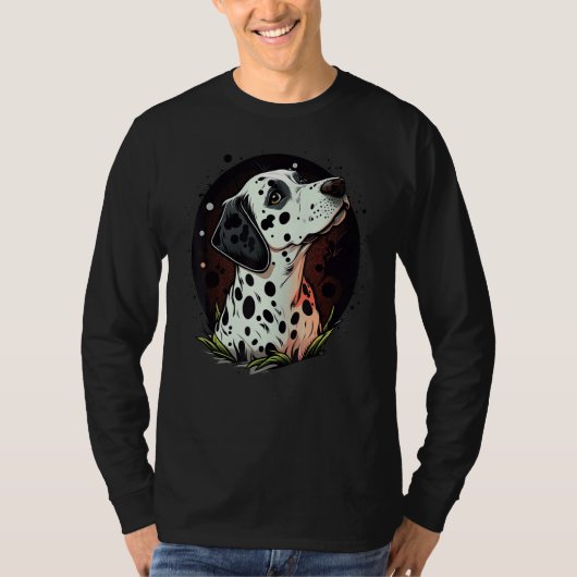 Cute Dalmatian Dog on Dalmatian 1 T-Shirt (Vorderseite)