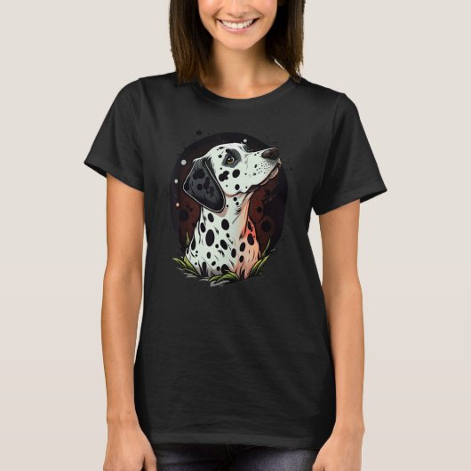 Cute Dalmatian Dog on Dalmatian 1 T-Shirt (Vorderseite)