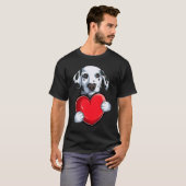 Cute Dalmatian Valentine's Day Dog Dalmatian T-Shirt (Vorne ganz)