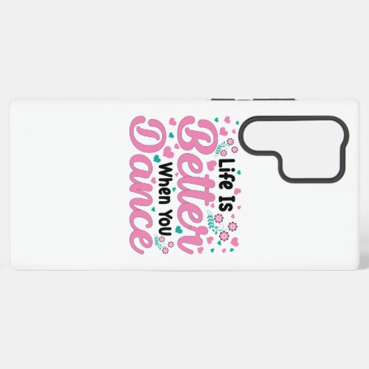 Cute Dancer Saying Pink & Teal Confetti Samsung Galaxy Hülle (Rückseite (Horizontal))