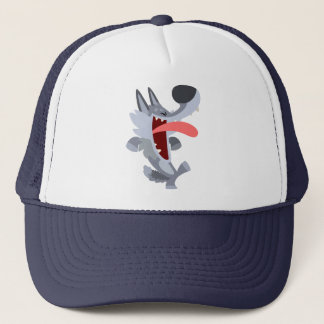 Cute Dancing Cartoon Wolf Truckerkappe