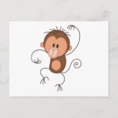 Cute Dancing Monkey Postkarte (Vorderseite)