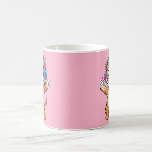 Cute Dancing Tiger Kaffeetasse (Mittel)