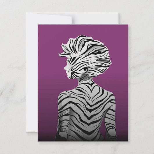 Cute Dancing Zebra Canvas Einladung (Vorderseite)