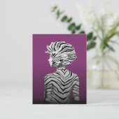 Cute Dancing Zebra Canvas Einladung (Stehend Vorderseite)