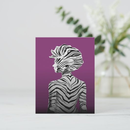 Cute Dancing Zebra Canvas Einladung (Stehend Vorderseite)