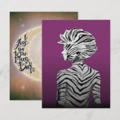 Cute Dancing Zebra Canvas Einladung (Vorne/Hinten)