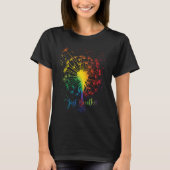 Cute Dandelion Just Tattoo Arrow Breathe Rainbow T-Shirt (Vorderseite)