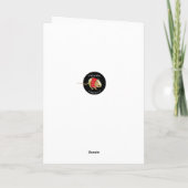 Cute Deco Holly Card Feiertagskarte (Rückseite)