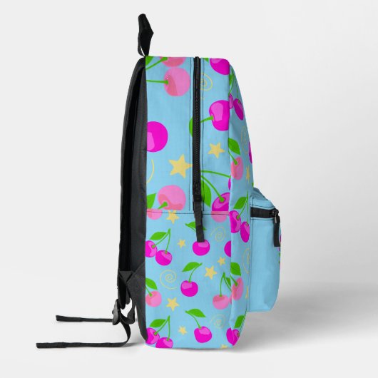 Cute Decora Kei Cherry Patterned Bedruckter Rucksack (Links)