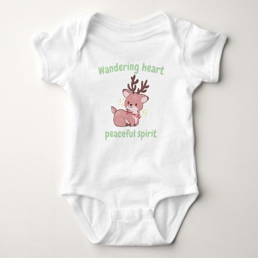 Cute Deer Baby Bodysuit–Soft & Sweet Forest Style Baby Strampler (Vorderseite)