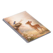 Cute Deer Bird Nest Aesthetic Notebook |  Notizblock (Rechte Seite)