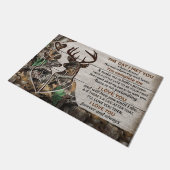 Cute Deer Couples Doormat, Lovely Letter Fußmatte (Schrägansicht)