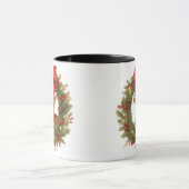 Cute Deer Fawn in Christmas Wreath Holiday Gift Tasse (Zentrum)
