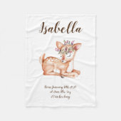 Cute Deer Fleece Blanket (Vorderseite)