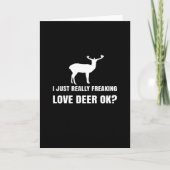 Cute Deer Lover Trendy Modern Aesthetic Karte (Vorderseite)