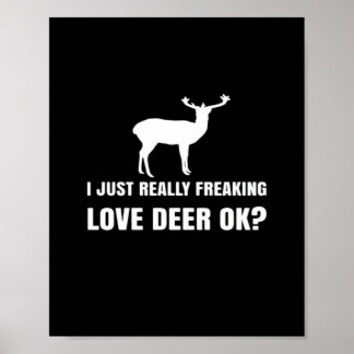 Cute Deer Lover Trendy Modern Aesthetic  Poster