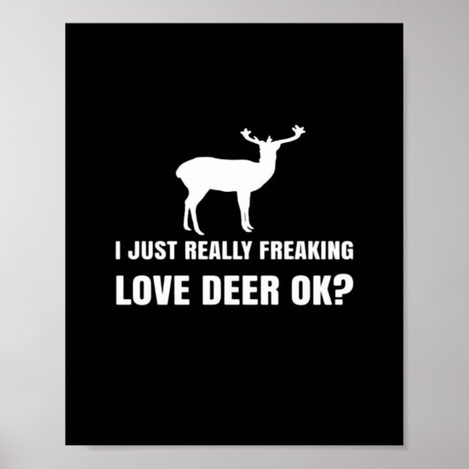 Cute Deer Lover Trendy Modern Aesthetic  Poster (Vorne)