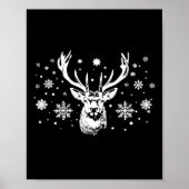 Cute Deer Merry Xmas Merry Christmas Happy New Yea Poster (Vorne)