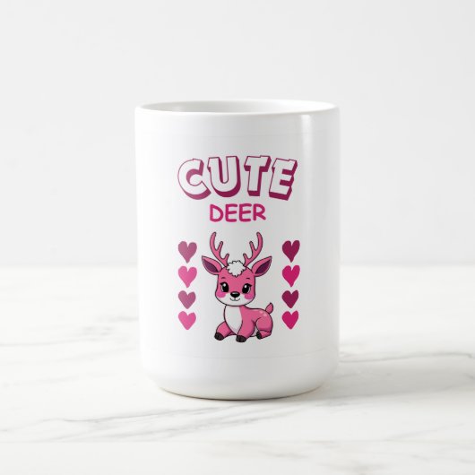 cute deer mug design  kaffeetasse (Mittel)