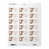 Cute deer whimsical boho Christmas custom Adressaufkleber (Vorne)