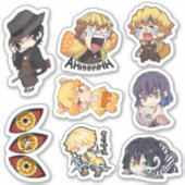 Cute Demon Hunters Stickers – Chibi Slayer Style Aufkleber (Vorderseite)