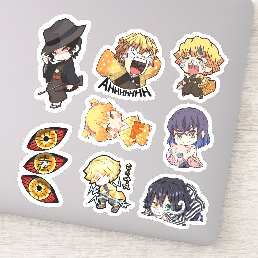 Cute Demon Hunters Stickers – Chibi Slayer Style Aufkleber (Detail)