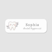 Cute Dental Hygienist Namensschild (Vorderseite)