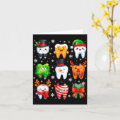 Cute Dental Tooth Snowman Christmas Xmas Men Women Karte (Gelbe Blume)