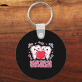 Cute Dentist Valentine Love You To The Molars Teet Schlüsselanhänger (Vorderseite)