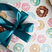 Cute desert sweet donuts illustration pattern geschenkpapier